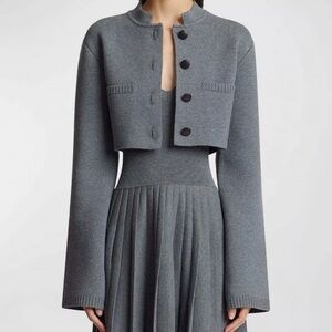 Khaite Ello cropped gray wool jacket size XS $2400